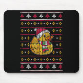 Cute Rubber Duckie Duck Christmas Santa Clause Mousepad (Vorne)