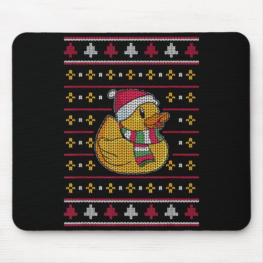 Cute Rubber Duckie Duck Christmas Santa Clause Mousepad (Vorne)