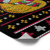 Cute Rubber Duckie Duck Christmas Santa Clause Poster (Ecke)