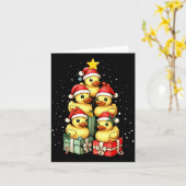 Cute Rubber Ducks Le Duckie Christmas Tree Xmas Ha Karte (Gelbe Blume)
