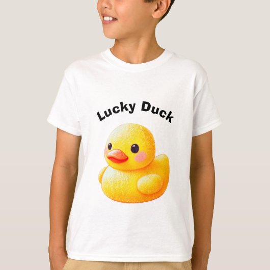 Cute Rubber Ducky Shirt with Customizable Text (Vorderseite)