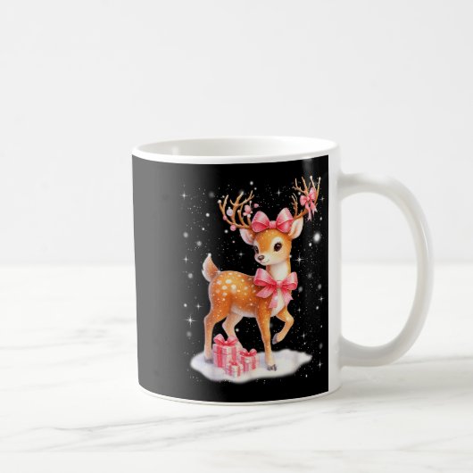 Cute Rudolph Nk Coquette Pajamas Christmas Xmas Gi Kaffeetasse (Rechts)