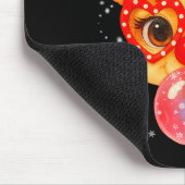 Cute Rudolph Red Nose Bubble Gum Christmas Xmas Gi Mousepad (Ecke)