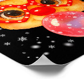 Cute Rudolph Red Nose Bubble Gum Christmas Xmas Gi Poster (Ecke)