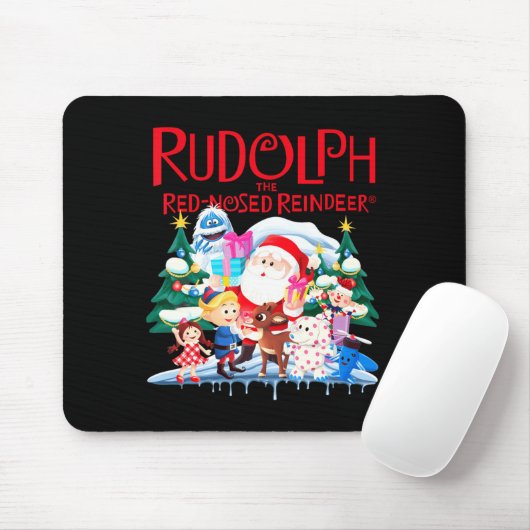 Cute Rudolph The Red Nosed Reindeer Christmas Spec Mousepad (Mit Mouse)
