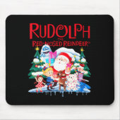 Cute Rudolph The Red Nosed Reindeer Christmas Spec Mousepad (Vorne)