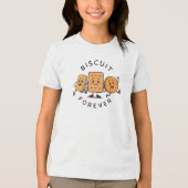 ​Cute Running Biscuits & Crackers Friends Kids' T Tri-Blend Shirt (Vorderseite)
