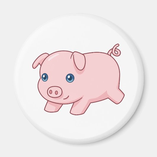 Cute Running Piglet Pig Magnet (Vorne)