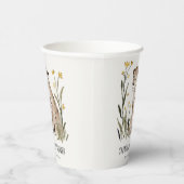 Cute Rustic Mum and Baby Tiger Foliage Baby Shower Pappbecher (Rechts)