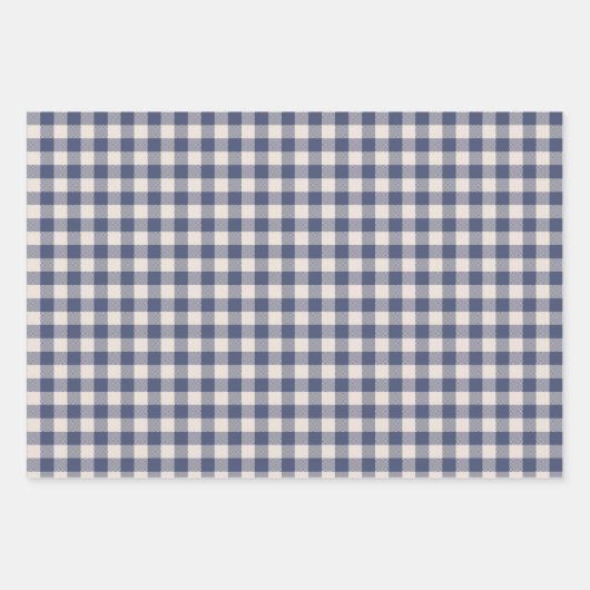 Cute Rustic Pink Green Blue Gingham Plaid Pattern Geschenkpapier Set (Vorderseite 3)