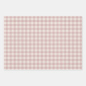 Cute Rustic Pink Green Blue Gingham Plaid Pattern Geschenkpapier Set (Vorderseite)