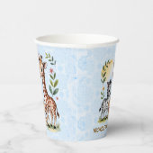 Cute Safari Animal Trio Boy Baby Shower Pappbecher (Rechts)