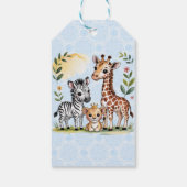 Cute Safari Animal Trio Boy Baby Shower Thank You Geschenkanhänger (Rückseite)