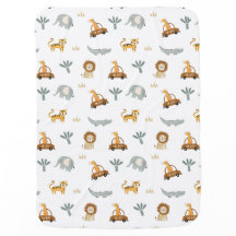 Cute Safari Animals Baby Blanket | Jungle Nursery