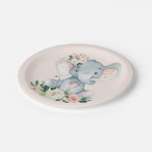 Cute Safari Animals First Birthday Decor Pappteller (Schrägansicht)