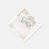 Cute Safari Animals First Birthday  Decor Serviette (Ecke)