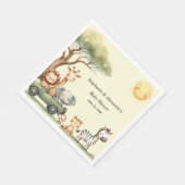 Cute safari animals gender neutral baby shower serviette (Ecke)