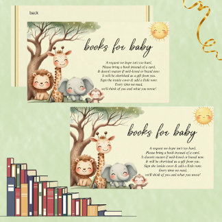 Cute Safari Animals gender neutral books for baby Begleitkarte
