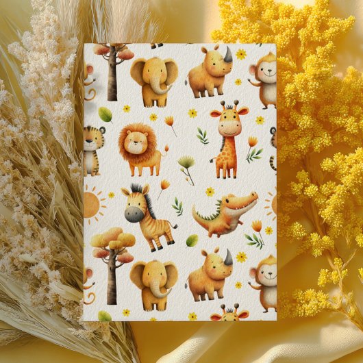 Cute Safari Animals Jungle WILD ONE 1st Birthday  Einladung