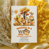 Cute Safari Animals Jungle WILD ONE 1st Birthday  Einladung