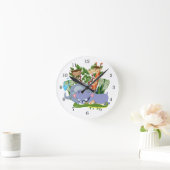 Cute Safari Animals Runde Wanduhr (Zuhause)
