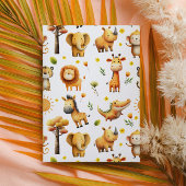 Cute Safari Animals WILD ONE ZOO 1st Birthday  Einladung