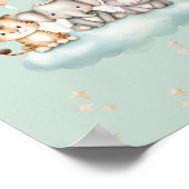 Cute Safari Baby Animal Wall Art Poster (Ecke)