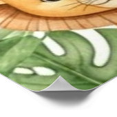 Cute Safari Baby Animals Welcome Birthday Poster (Ecke)