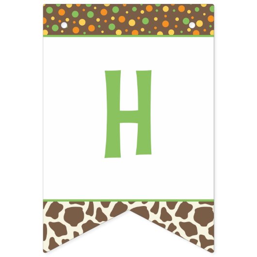 Cute Safari Jungle Animals Birthday bunting banner (Zweite Fahne)