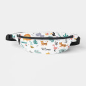 Cute Safari Jungle Animals Personalized Baby Name Bauchtasche (Vorderseite)