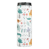 Cute Safari Jungle Animals Personalized Baby Name Thermosbecher (Rückseite)