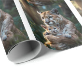 Cute SafariGift Wrap Jungle Baby Shower Gift Wrap Geschenkpapier (Rolleneckpunkt)