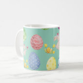 Cute Sage Green Watercolor Easter Bunny Kaffeetasse (Vorderseite Links)
