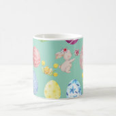 Cute Sage Green Watercolor Easter Bunny Kaffeetasse (Mittel)