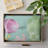 Cute Sage Green Watercolor Easter Bunny Seidenpapier (Geschenk)