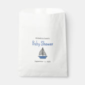 Cute Sailboat Nautical Baby Boy Couples Shower Geschenktütchen (Vorderseite)