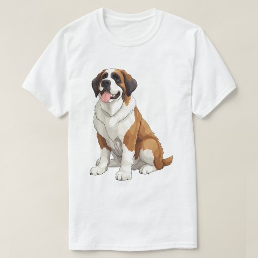 Cute Saint Bernard Dog T-Shirt (Design vorne)