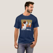 Cute Saint Bernard How I Roll Funny T-Shirt (Vorne ganz)