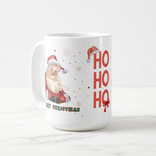Cute Santa 15 oz Mug Kaffeetasse (Vorderseite Links)