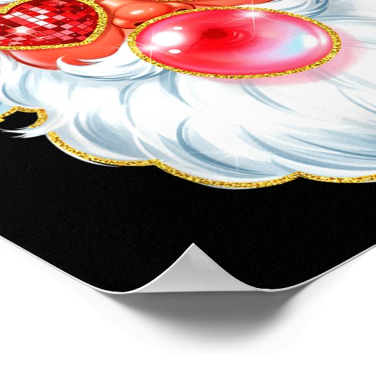 Cute Santa Bubble Gum For Women Teen Little Girls Poster (Ecke)