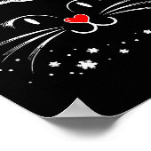 Cute Santa Cat Lover Christmas Men Women Kids Poster (Ecke)