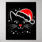 Cute Santa Cat Lover Christmas Men Women Kids Poster (Vorne)