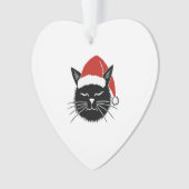 Cute Santa Cat Lover Christmas Men Women Kids T-Sh Ornament (Vorderseite)