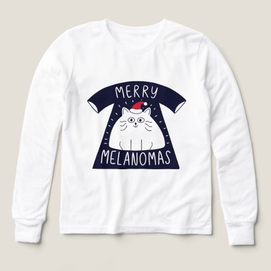 Cute Santa Cat Melanomas Christmas  (Design Vorderseite)