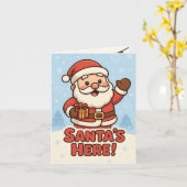 Cute Santa Christmas Karte (Gelbe Blume)