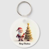 Cute Santa Christmas Keychain Schlüsselanhänger (Vorderseite)
