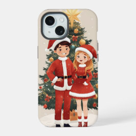 Cute Santa Christmas Phone Case For Fun winter iPhone 15 Hülle