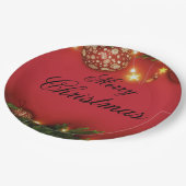 Cute Santa Christmas Plate – Festive Holiday Gift  Pappteller (Schrägansicht)