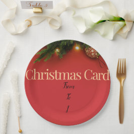 Cute Santa Christmas Plate – Festive Holiday Gift  Pappteller