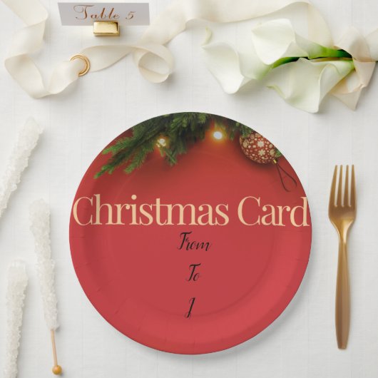Cute Santa Christmas Plate – Festive Holiday Gift  Pappteller (Hochzeit)